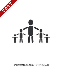 Kids Icon Vector flat design style
