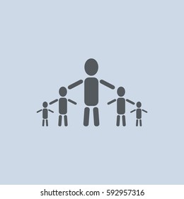 Kids Icon Vector flat design style