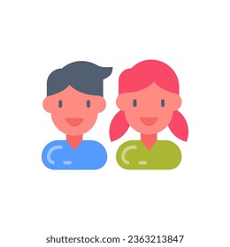 Icono de niños en vector. Ilustración