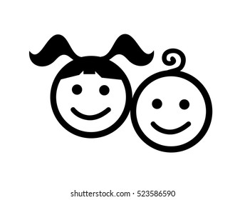 kids icon vector illustration 