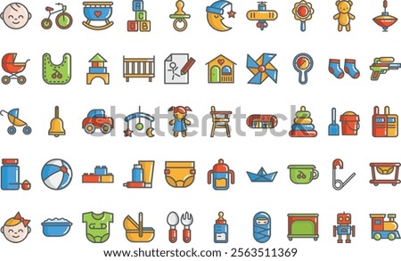 Kids icons High-Quality Vector Icons Collection with Editable Stroke. Ideal for Professional and Creative Projects.