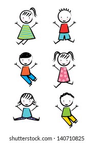 kids icons over white background vector illustration