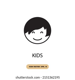 kids icons  symbol vector elements for infographic web