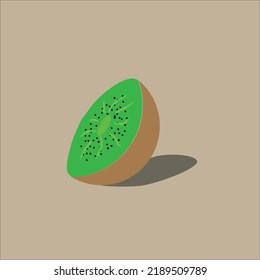 kids illustration of kiwi fruit, illustration of kiwi fruit for kids book