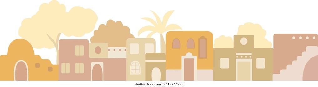 Kids illustration of Latin houses street