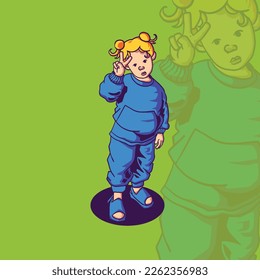 kids illustration for logo design and tshirt 08