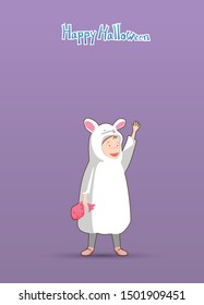 kids illustration vector of halloween