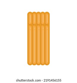 Kids inflatable mattress icon. Flat illustration of kids inflatable mattress vector icon isolated on white background