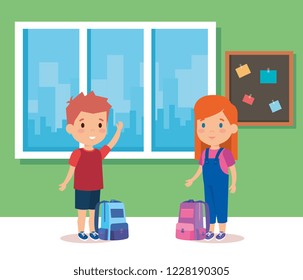 Kids inside classroom design