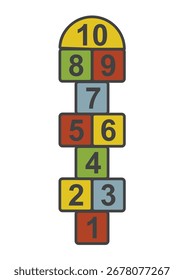 Springspiel für Kinder. Vektorgrafik