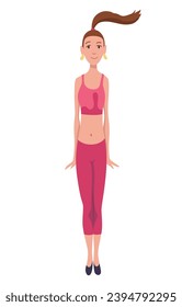 Kids jumping icon. Child activities design element. Indoor or outdoor fun, fitness jumping. Acrobatic and gymnastic exercises. Vector illustration