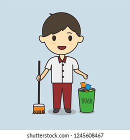 Kids keep cleanliness vector illustration