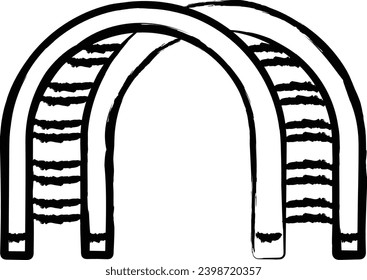 kids ladder hand drawn vector illustration