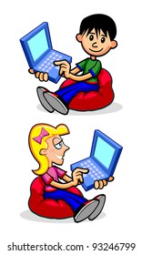 Kids with Laptop