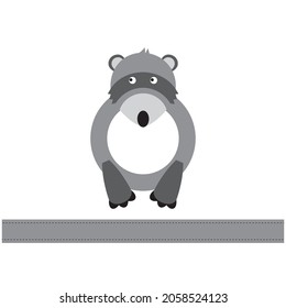 Kids latern template. Sain Martin's day DIY lamp. Raccoon