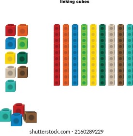 for kids to learn mathematics through counting linking cubes