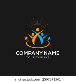 Kids Learning Logo Template Design Vector, Emblem, Design Concept, Creative Symbol, Icon