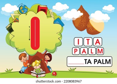 Kids learning material. Worksheet for learning alphabet. Letter i.