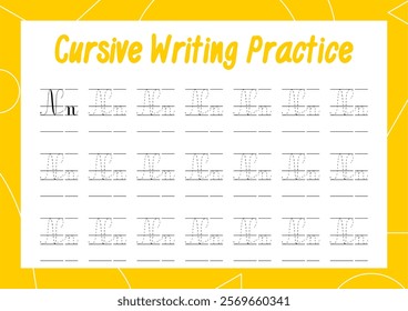 Kids learning material. Worksheet for learning alphabet. Letter A.