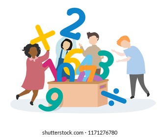 Kids learning numbers and mathematics