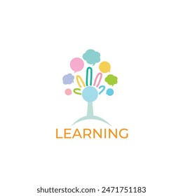 kids learning, preschool logo, day care logo