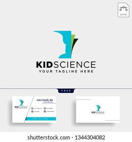 kids learning, science creative logo template vector illustration icon element isolated