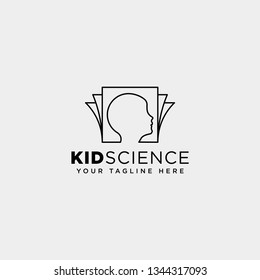 kids learning, science creative logo template vector illustration icon element isolated - vector file
