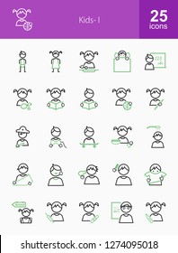 Kids Line Icons