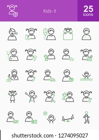 Kids Line Icons