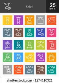 Kids Line Icons