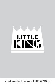kids little king crown apparel graphic shirt