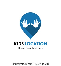 Kids location logo template illustration
