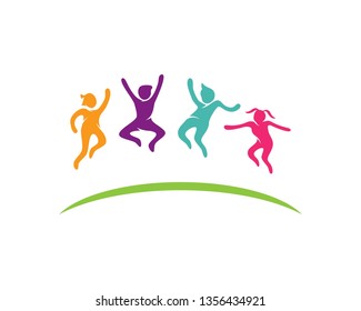 Kids logo concept vector template