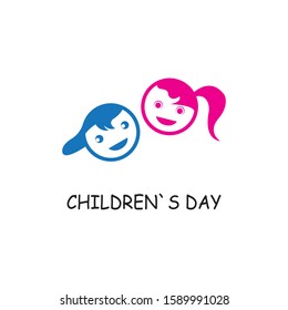Kids logo concept vector template