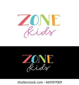 Kids Logo, Kids Hand Draw Logo,design For Kindergarten,school,kids Fashion Logo Design.