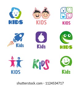 Kids logo set