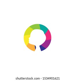 Kids logo template vector icon dersign