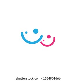 Kids logo template vector icon dersign
