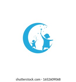 Símbolo vectorial de plantilla de logotipo infantil