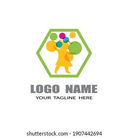 Kids Logo Template vector symbol nature