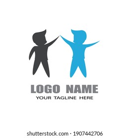 Naturaleza del símbolo vectorial de la plantilla de logotipos para niños