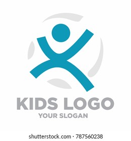 kids logo vector