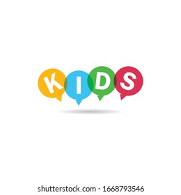 Kids Logo Vector Icon Design Template Stock Vector (Royalty Free ...