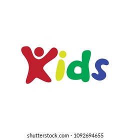 Kids Logo vector template