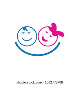 kids logo vector template design