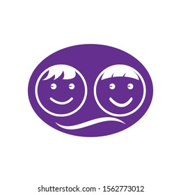 kids logo vector template design