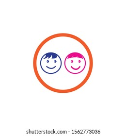 kids logo vector template design