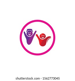 kids logo vector template design