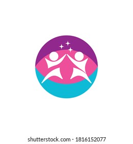 kids logo vector template design