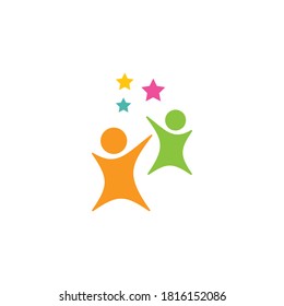 kids logo vector template design